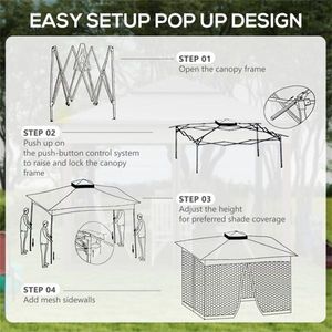 Foldable Pop-Up Canopy Gazebo for Parties-Portable Party Tent & Pergola - Product Image 3