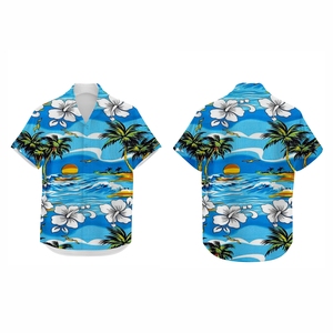 เสื้อเชิ้ตชายหาดพิมพ์ลายดิจิทัลสำหรับฤดูร้อน ระบายอากาศได้ดี สวมใส่สบาย เหมาะสำหรับวันหยุดพักผ่อน ท่องเที่ยว แฟชั่นชายหาด - Product Image 1