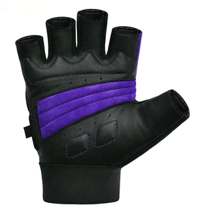 Guantes de fitness de cuero genuino premium con acolchado de doble costura - Protector de manos resistente para levantamiento de pesas para hombres y mujeres - Product Image 3