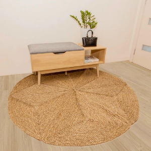 Alfombras de Jacinto de Agua Tejidas a Mano Sostenibles, Alfombra de Fibra Natural para Piso, Decoración Ecológica para el Hogar, Fabricante de Tapetes - Product Image 2