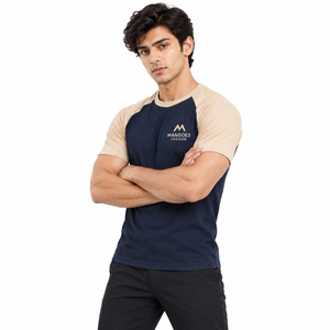 Camiseta Deportiva de Algodón 100% para Hombre, Cuello Redondo, Corte Holgado, Estilo Raglán, Lavado Ácido, Secado Rápido, Transpirable, Personalizable, Alta Calidad - Product Image 3