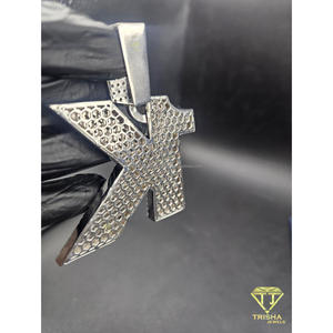 Lab Grown Diamond K Letter Pendant Iced Out Necklace Hip Hop Jewelry Custom <b>Initial</b> Bling <b>Chain</b> Luxury Gift - Product Image 5