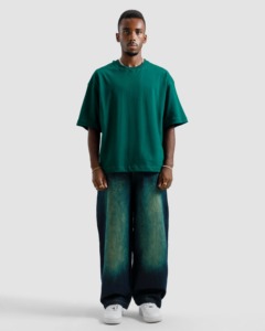 เสื้อยืดทรงหลวมแบบดรอปไหล่ ยูนิเซ็กส์ ทรงบ็อกซี่ สีพื้น แขนสั้น สไตล์ลำลอง สตรีทแวร์ เสื้อท็อป ยูนิเซ็กส์ ทรงบ็อกซี่ ดรอปไหล่ - Product Image 1