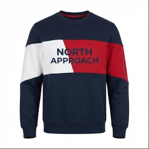 Sweat-shirt à col rond North Approach Color Blocking pour homme, coupe classique, en coton tricoté, style décontracté d'automne - Product Image 1