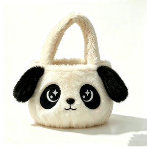 Custom Panda Plush <b>Backpack</b> Soft Fuzzy Animal Design for Kids Unisex 31cm-50cm Height - Product Image 3