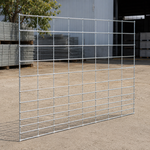 Galvanized Welded Wire Mesh Fence Panel Heavy Duty Steel <b>Grid</b> Farm Boundary and Livestock Fencing - Product Image 2