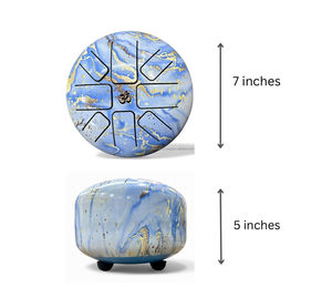 Tambor de Lengüeta de Acero Inoxidable Esmaltado, Instrumento de Percusión Handpan para Meditación, Yoga, Relajación, Sanación Sonora, Halloween - Product Image 5