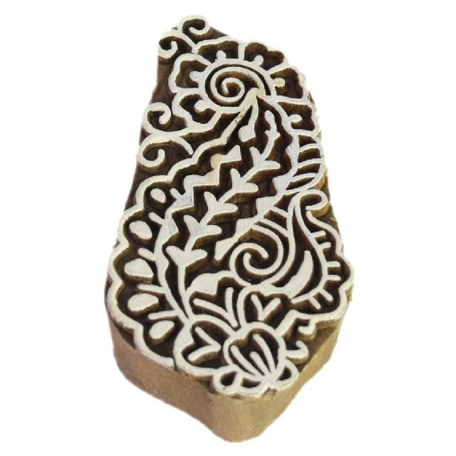 Indian Wood Printing Stamps Fabric Block