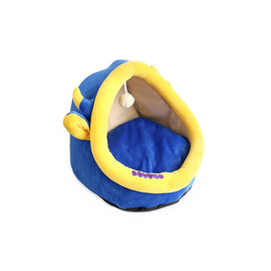 Cuccia a forma di grotta Yommy per animali domestici 45x45x37cm, morbida e in peluche, con giocattolo all'interno, per animali di piccola taglia - Product Image 2