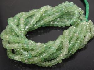 100% Hilo Natural de 16 pulgadas de cuentas redondas facetadas de cuarzo de fresa verde Cuentas de piedra de tamaño de 4-6mm - Product Image 3