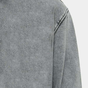 Sweat à capuche unisexe vintage décontracté en polaire avec impression numérique brodée 100% coton, coupe oversize - Product Image 3