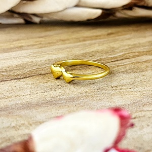 High Demand <b>Dainty</b> Heart <b>Ring</b> Minimalist Brass <b>Ring</b> for Women 18k Gold Plated Boho Love Minimal Jewelry for Wholesale/OEM/ODM - Product Image 6