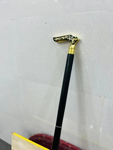 Bastón Victoriano Multifuncional de Palisandro y Latón con Diseño de Arte Popular de 3 Pliegues - Product Image 2