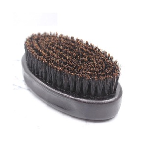 Pinceau à raser en gros 100 % poils de sanglier, manche en bois, style rétro naturel noir avec logo personnalisé pour le toilettage masculin - Product Image 2