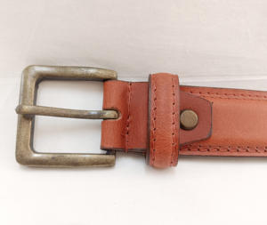 Ceinture en cuir véritable noire à boucle unique, nouvelle collection 2026, pour le travail et les affaires, style décontracté, avec boucle premium - Product Image 2