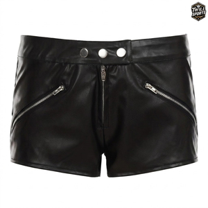 Wholesale New Arrivals Women's <b>Mini</b> Pu Leather Sexy Casual Skinny Mid Woven Breathable Eco-Friendly High Waist Zipper Customized - Product Image 4