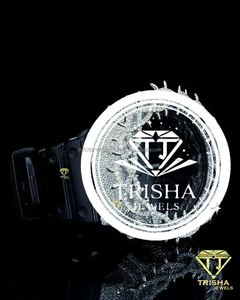 Designer Luxury Fully Iced Moissanite Diamond <b>Wristwatch</b> Crafted in 925 Sterling Silver for Men - Product Image 3