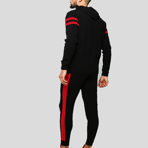 Conjunto Deportivo Unisex con Capucha Negra, Sudadera y Pantalones de Poliéster de Color Sólido, Corte Regular, Estilo Casual para Otoño - Product Image 5