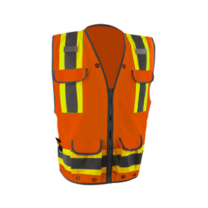 Chalecos de Trabajo de Seguridad Industrial Personalizados para Hombre, Chaleco de Trabajo de Alta Visibilidad para Construcción con Cintas Reflectantes a Precio de Mayoreo - Product Image 5