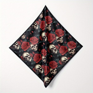 Fashion Custom <b>Silk</b> Satin Floral <b>Square</b> Head <b>Scarves</b> & Bandanas for Women-High Quality Outdoor Use All Seasons - Product Image 3