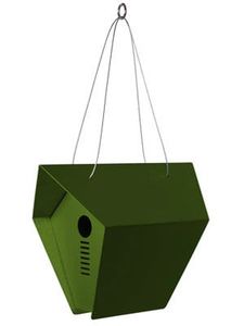 Comedero para pájaros de metal, casa decorativa para pájaros de jardín, refugio colgante para pájaros al aire libre, casa de hierro para la cría de aves, decorativa. - Product Image 5