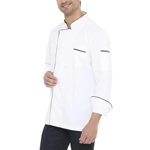 Custom Logo Men's Professional Chef Jacket Unisex Best Performance Quick <b>Cool</b> Kitchen Uniform for Restaurant <b>Bar</b> Long Sleeve - Product Image 3