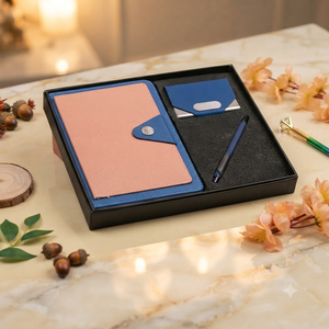 Ensemble cadeau de carnet multicolore relié en jute A5, porte-stylo, porte-cartes, logo personnalisé, image de marque d'entreprise, qualité supérieure, 192 pages, Aurelux - Product Image 4