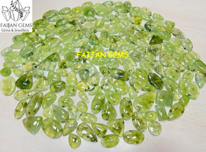 Cabujón de piedras preciosas sueltas de Prehnita Natural, forma de mezcla pulida, cabujón de cristal de todos los tamaños para joyería, fabricación de colgantes de piedras preciosas - Product Image 2