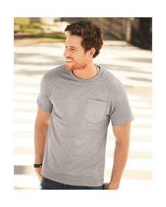 Alstyle 1305 / 00337 <b>Mens</b> Premium Heavyweight <b>Pocket</b> T-<b>Shirt</b> Charcoal Grey Bulk Wholesale - Product Image 2