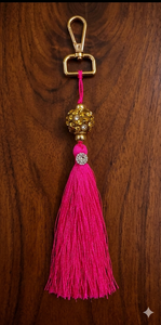 Pink Rayon Key Tassel Decorative Fringe For Wall <b>Hook</b> Use - Product Image 6