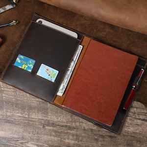 Funda de Cuero Genuino Duradera y de Lujo, a Prueba de Olores, para Cuaderno A5 Recargable, para Reuniones y Viajes, LNBC-0058 - Product Image 3