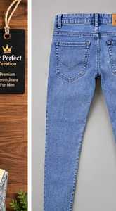 Jeans de Mezclilla para Hombre, Diseño Clásico con Bolsillos Redondos, Pantalones Casuales Elegantes, Corte Clásico, Costuras Resistentes, Cómodos para Uso Diario - Product Image 3