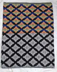 Intorica George, Bordado Africano de Algodón con Patrón Geométrico, Sin Mangas, Lujoso, Ecológico, Azul, Negro, Naranja, Amarillo, Blanco, Étnico - Product Image 1