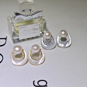 Pendientes de Plata de Ley S925 con Perlas Naturales de Agua Dulce y Madreperla Blanca, Joyería de Lujo y Elegante - Product Image 2