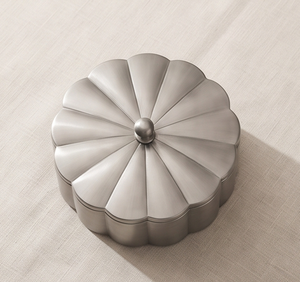 Contenedor Premium de Hojalata Cepillada en Forma de Calabaza para Frutos Secos, Caja de Lujo para Almacenamiento de Dátiles con Asa de Perilla, Organizador de Alimentos de Hojalata - Product Image 4