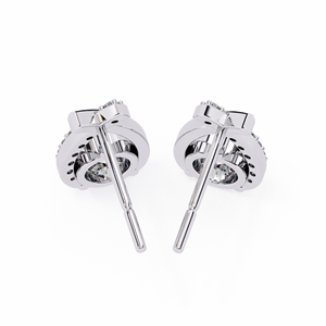 Aries Jewel Unique IGI 0.5 Ct each Round Lab Grown Diamond 14K Gold IGI Certified <b>Earring</b> <b>Tops</b> for Gift Party & Anniversary - Product Image 6