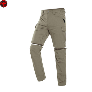 Pantalon cargo convertible imperméable pour homme, séchage rapide, léger, respirant, avec fermeture éclair, pour la randonnée et les activités de plein air, motif uni, polyester - Product Image 2