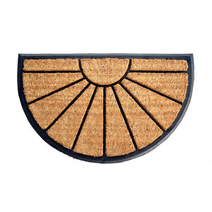 Tapis en fibre de coco à dos en caoutchouc, lavables, motif puzzle, pour usage extérieur dans les hôtels et les maisons - Product Image 2