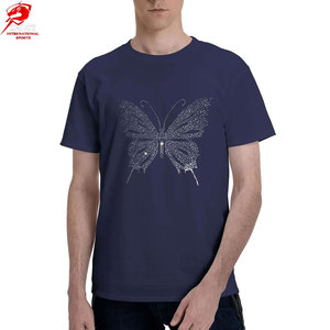 T-shirts pour hommes en coton doux avec strass, design personnalisé haut de gamme, détails en pierres scintillantes, vêtements de mode urbaine pour adultes - Product Image 6