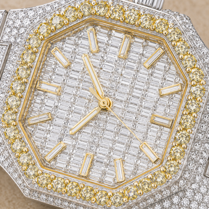 Reloj de Pulsera Hip Hop con Diamantes Moissanite, Totalmente Cubierto de Diamantes, Movimiento Automático ETA, Reserva de Energía, Acero Inoxidable, Cristal, Puntero, 41MM - Product Image 4