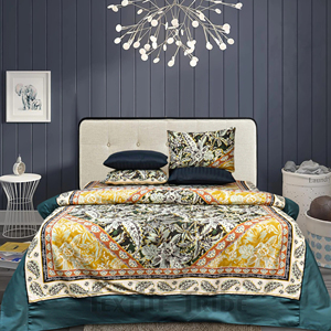 Premium <b>Silk</b> Touch Bed <b>Sheet</b> Set Smooth Soft Elegant Bedroom Bedding For Luxury Home Decoration - Product Image 1