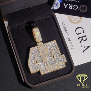 จี้เพชรโมอิสซาไนต์เกรดพรีเมียม VVS เบอร์ 44 พร้อมสร้อยเทนนิสแบบฝังเพชร เงินแท้ 925 เครื่องประดับฮิปฮอปสำหรับผู้ชาย - Product Image 6