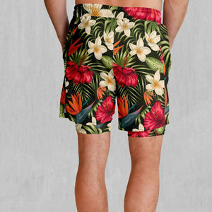 Custom Men's Double <b>Layer</b> Sublimation Shorts Drawstring Closure OEM Service Reasonable Price Custom Printed Nonwoven Weaving - Product Image 2