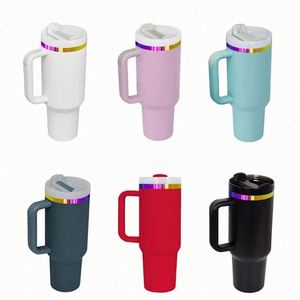 40oz Electroplated 304 Stainless Steel Double-Wall <b>Insulated</b> Travel <b>Mug</b> for Cars and Outdoor Use - Product Image 1