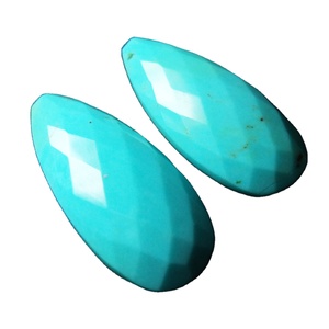 Natural azul turquesa 13X29 pera Briolette en forma de cabujones corte piedra preciosa suelta para la fabricación de joyas tendencia piedra de alta calidad - Product Image 3