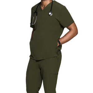 Tenues Médicales Hôpitalisées les Plus Vendues : Nouveaux Modèles en Tissu Spandex Tissé, Ensembles Unisexe de Blouses et Pantalons d'Infirmière - Product Image 3