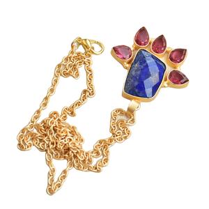 Collier minimaliste plaqué or avec pendentif fait main, bijoux de mode pour femmes, vente en gros pour l'exportation - Product Image 2