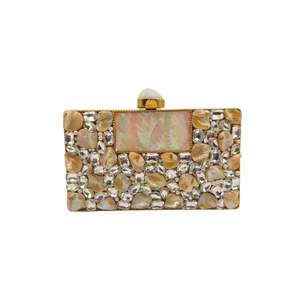 Pochette de soirée en résine écologique pour femmes, accessoire de mode en cristal - Product Image 4