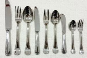 Ensemble de couverts élégants en métal, cuillère, fourchette, couteau, finition miroir haute brillance, vaisselle de mariage, passe au lave-vaisselle - Product Image 6