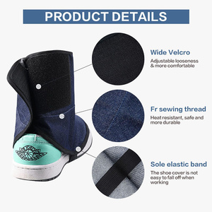 Salopette de soudage en jean anti-coupure robuste, résistante à la chaleur et à l'abrasion, imperméable, anti-rayonnement, certifiée CE pour la sécurité du soudage - Product Image 5